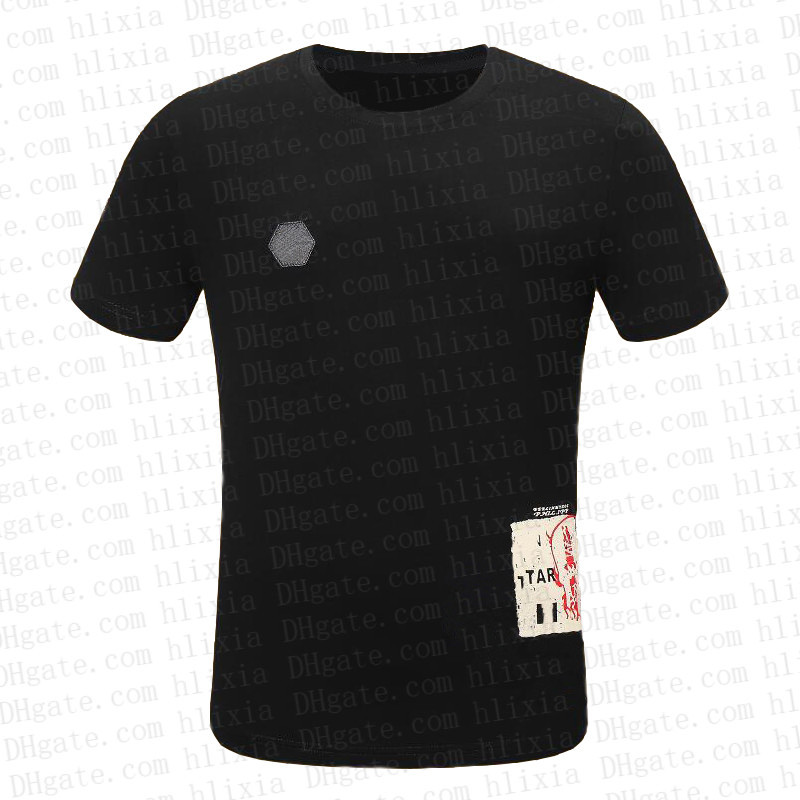 

2021 New Design Summer Street Wear Europe Fashion Men High Quality Cotton Tshirt Casual Short Sleeve Tee T-shirt #6602, White;black