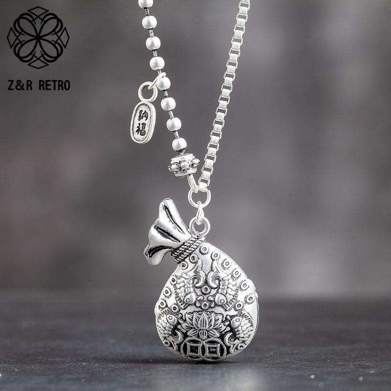

Pendant Necklaces Antique Pendants Long Necklace Jewelry For Women Choker & Silver Color Suspension Female Decoration Wholesale