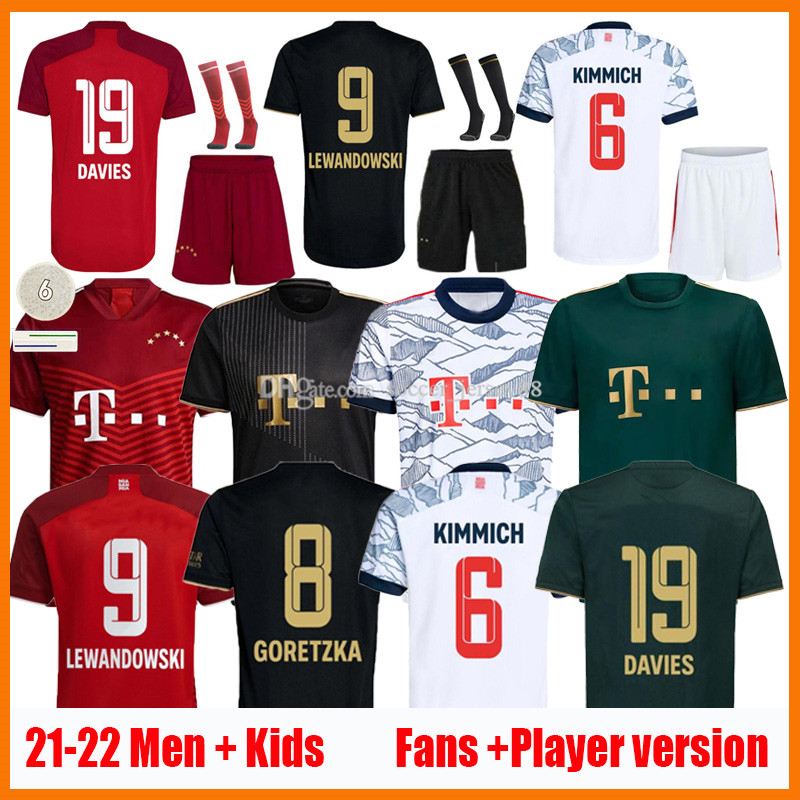 

21 22 LEWANDOWSKI soccer jerseys Fan Player version SANE GORETZKA MUNicH COMAN MULLER DAVIES BAYeRN Kids kits 2021 2022 camiseta Camisa de futebol football shirts, Men/kids home