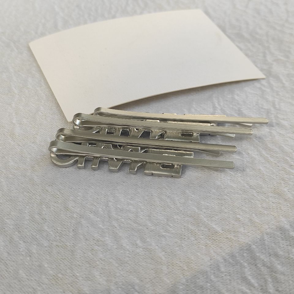 

new fashion matel rhinestone hair clips fashio hair clips symbo C Hair Accessories clips with Paper card, Golden;silver