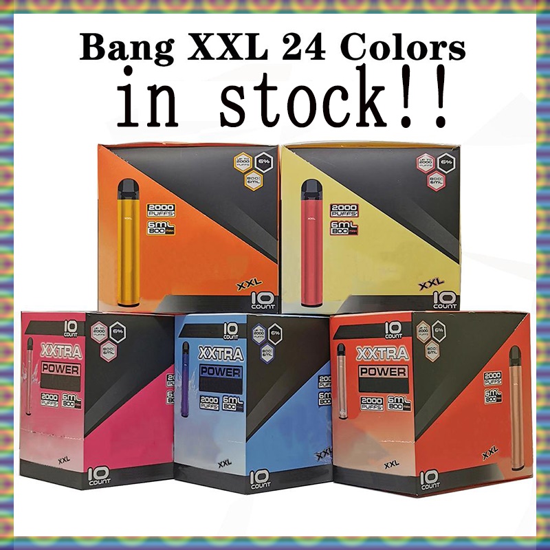 

Bang XXL Disposable Vape Pen Device 800mAh Battery 6ml Pods cigarette Empty Vapors 2000 Puffs Kit