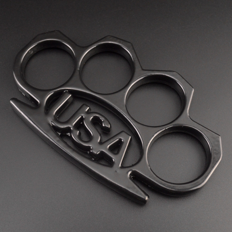 

Clasp Usa Fist Martial Arts Fight Four Finger Set Ring Hand Car Defense Iron Tiger 8U78