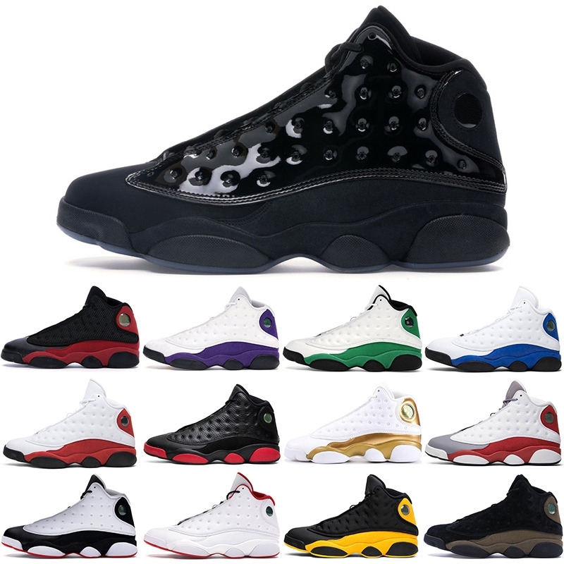

Red Flint Jumpman 13s Basketball Shoes for Men Women 13 Hyper Royal Court Purple #19 Aurora Green Olive Black Cat Mens Trainers Sports, #25