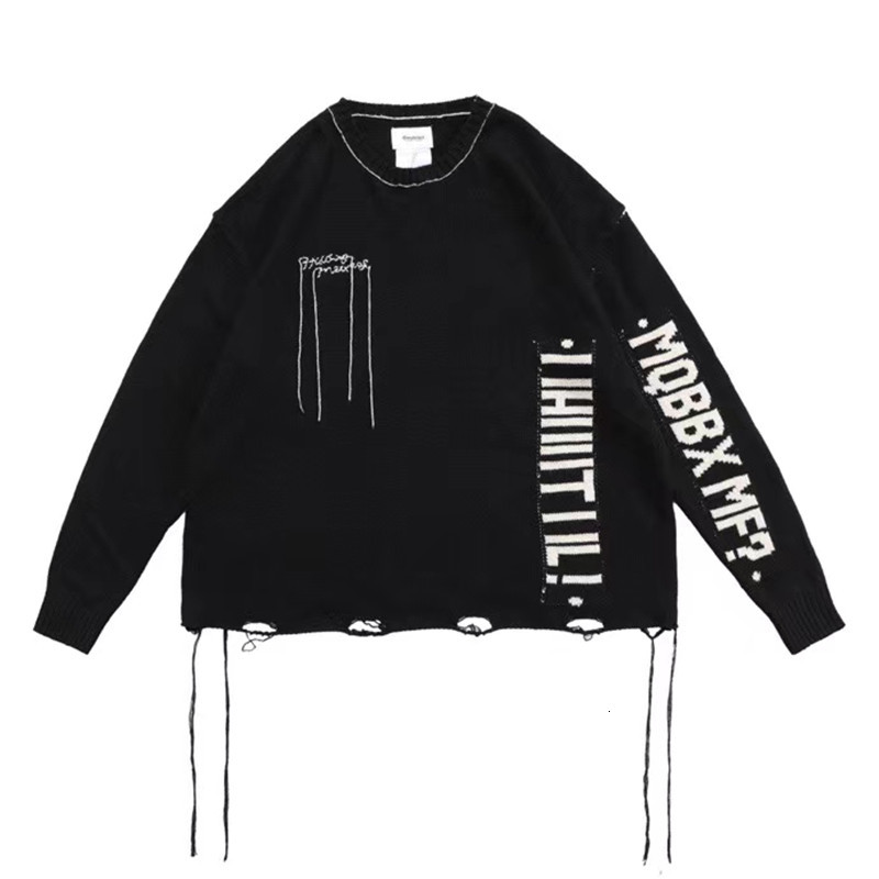 

2021 New 20fw Top Doublet Vintage Marry Me Sweater Men Woman High Quality Letter Tassel Destruction Knitted Crewneck Zs0s