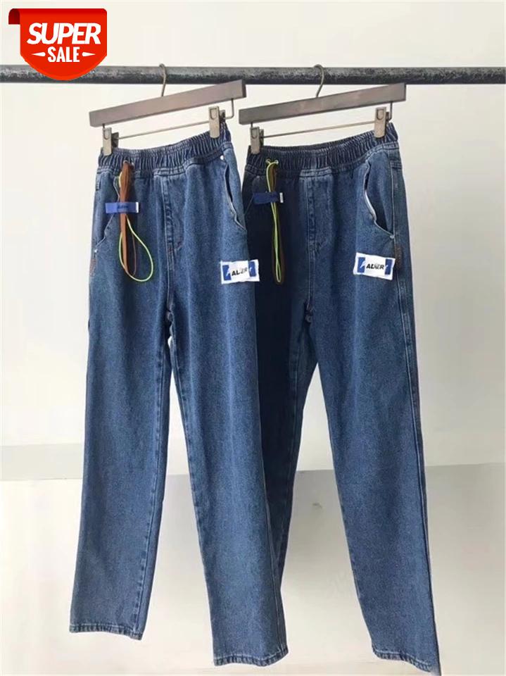 

Drawstring Adererror Jeans Men Women Denim Pants Fashion Ader error Cowboy Jean #gj3u, Black