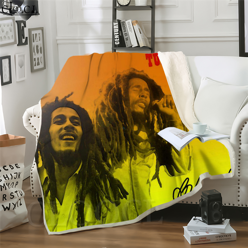 

CLOOCL Hot Reggae Legendary Singer Bob Marley 3D Print Harajuku Air Conditioning Blanket Teens Bedding Throw Blanket Plush Quilt