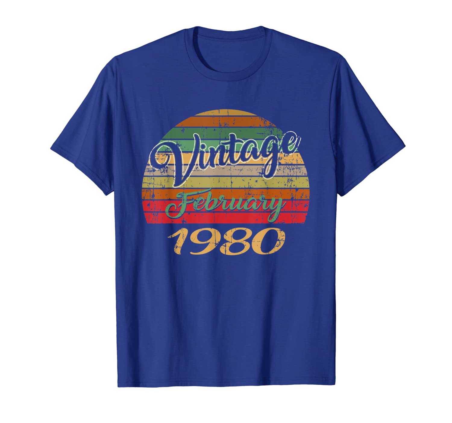 

February 1980 Vintage Funny 39th Birthday Gift T Shirt, White;black