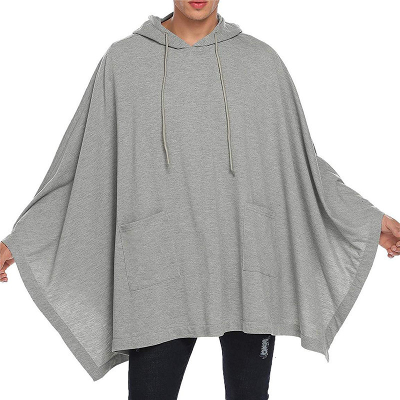 

Sweatshirts & Women's Mens Hoodies Loose Oversized Plus Size Hooded Poncho Cloaks Casual Pullover Hoodie Cape Coat Tops Hip Hop Streetw, Black