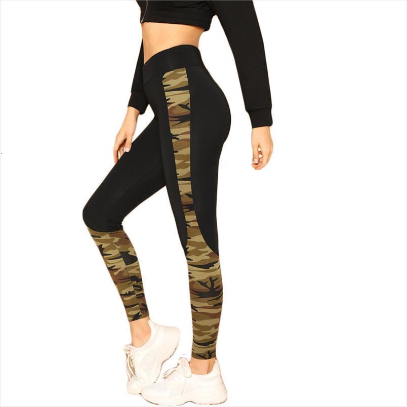 

Printed Sexy Camouflage Patchwork Womens Leggings Pants Push Up High Waist Female Workout Running, Black