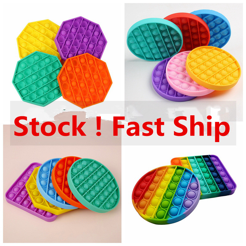 

NEW Adult Kid Unicorn Pop Toy Push Popit Bubble Sensory Fidget Autism Squishy Stress Reliever Toys Fast Shipping