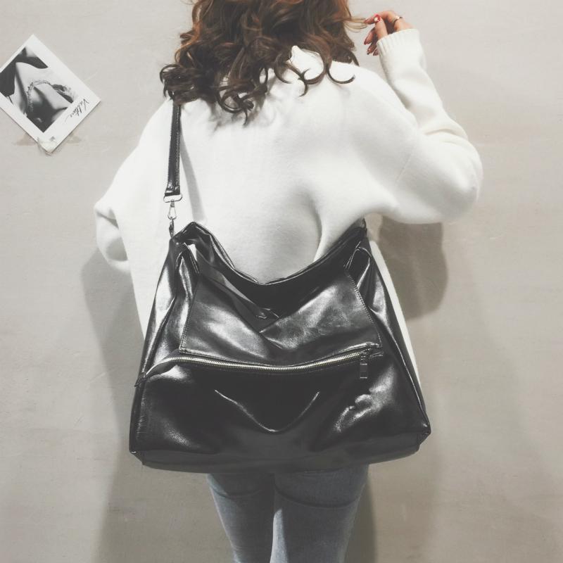 

2021 New Women Handbags Large Capacity Shopper Tote Soft Leather Big Crossbody Shoulder Bags Wide Strap Designer Fashion Handbag, Black women bags