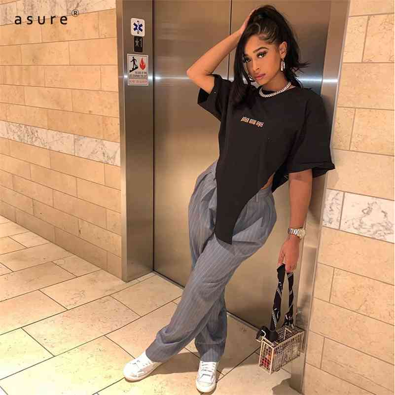 

T-shirt Gothic Crop Tops Ladies Clothing Body Woman Tshirts Femme Aesthetic Designer Clothes A20887T 210712, Black