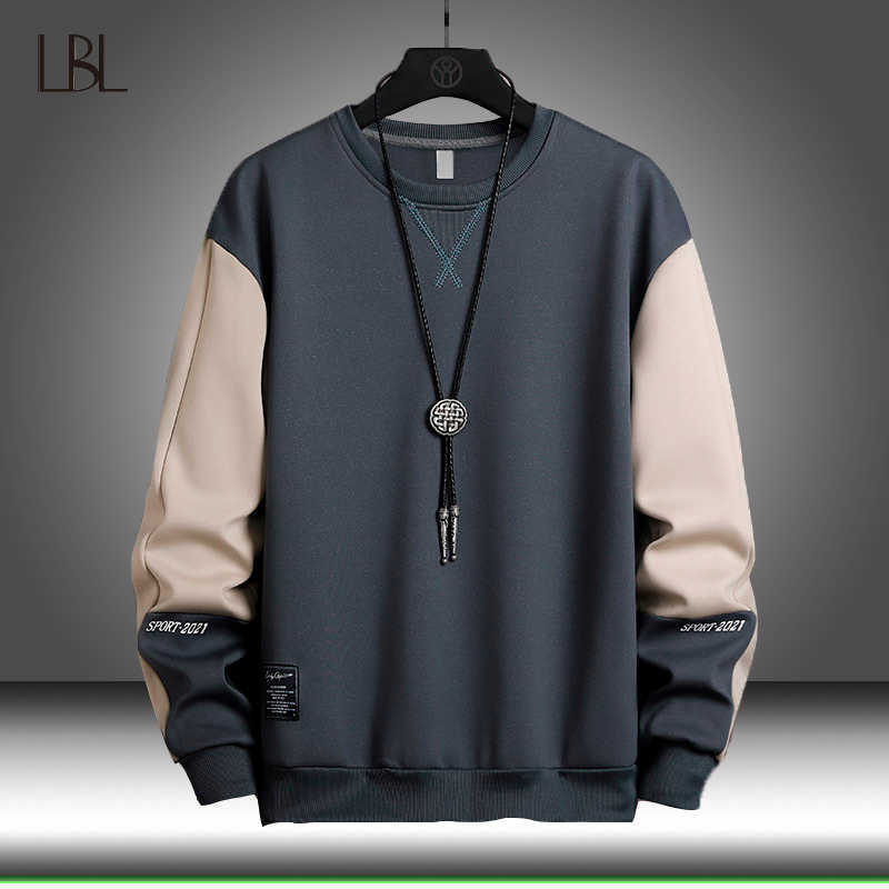 

Spring Men Sweatshirt Casual Hip Hop Streetwear Loose Hoodies Mens Hoodie Patchwork Pullover Tops Male Autumn Tracksuit 210707, Ywb6177