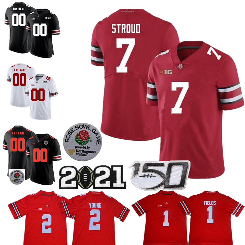 

Custom NCAA Ohio State Buckeyes Justin Fields Football Jersey Chase Young JK Dobbins Elliott Stroud Fleming Dwayne Nick Bosa Archie Griffin, Black