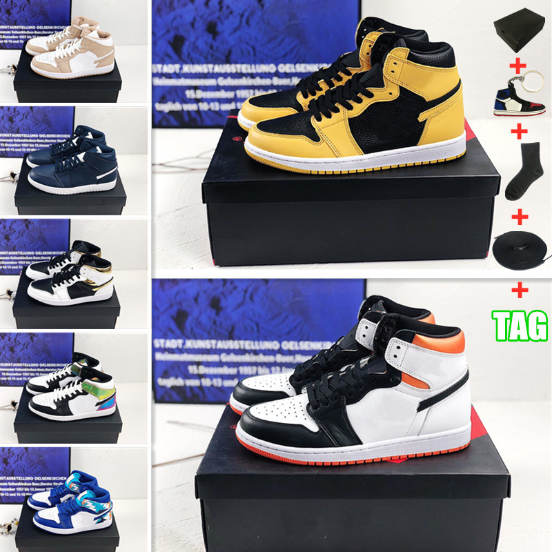 

Air Jorden 1s With Box Jumpman 1 OG Basketball Shoes Retro Mens Womens High Prototype Dark Mocha Jordon Mid Dutch Green White Shadow Jodan Sneakers Trainers Off, 38