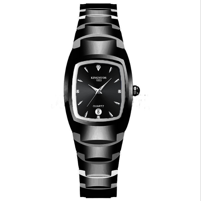 

Kingnuos Luxury Lovers Couples Quartz Square Diamond Watches 40MM Dial Mens 25MM Diameter Womens Watch Adjust Strap Calendar Wristwatches, No send watch for shipping