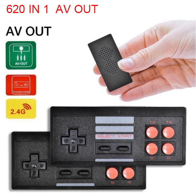 

Extreme Super Mini Box 2.4G Wireless Gamepad Handheld Game Player 620games Retro 8 Bit Games Support TV Output Game Console
