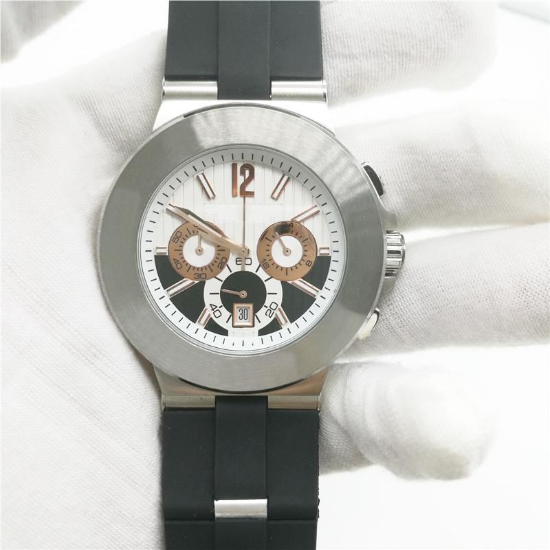 

u1 luxury watch men Bulgarii 44mm Quartz Small dial work tick movement stainless steel battery relogio masculino Male Clock, Only water proof