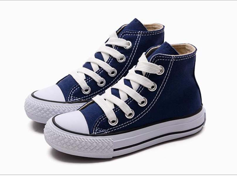 

Kids Shoes For Girl Baby Sneakers 2021 Spring Fashion High Toe Canvas Toddler Boy Shoes Children Classical Girls Canvas Shoes, White high