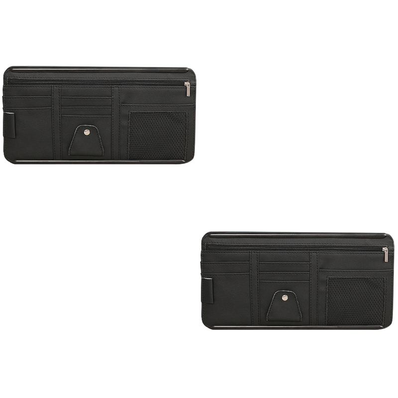 

Car Organizer 2pcs Sun Visor Storage Pocket Auto Interior Accessories (Random Color)