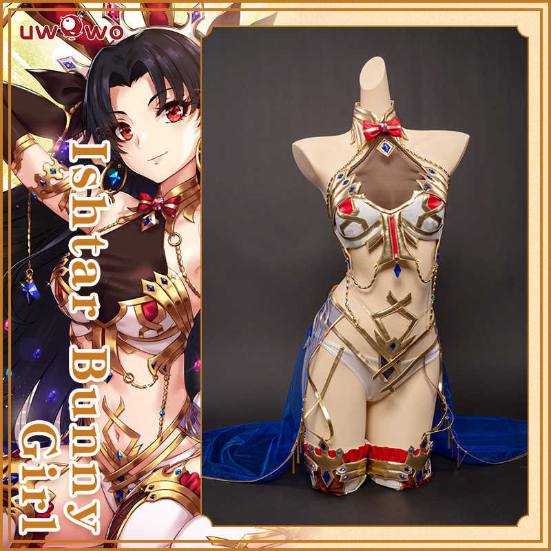 

UWOWO Anime Fate Grand Order Ishtar Bunny Girl Cosplay Costume Halloween Suit Y0903, Packing bag