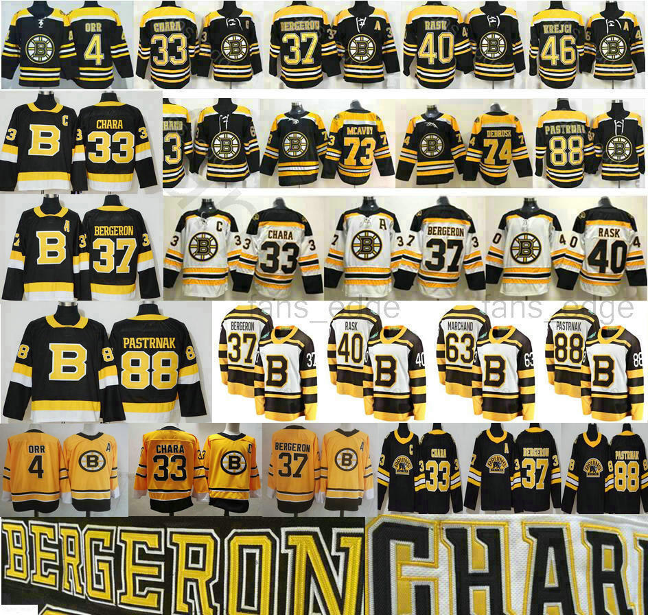

2021 Reverse Retro Boston Bruins Ice Hockey 4 Bobby Orr Zdeno Chara 37 Patrice 46 Krejci David 88 Pastrnak 40 Tuukka Rask Men Kids Jerseys, Black;red