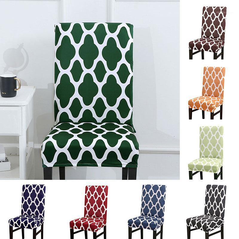 

Flower Print Chair Covers Spandex Desk Seat Protector Slipcovers For El Banquet Wedding Universal Size