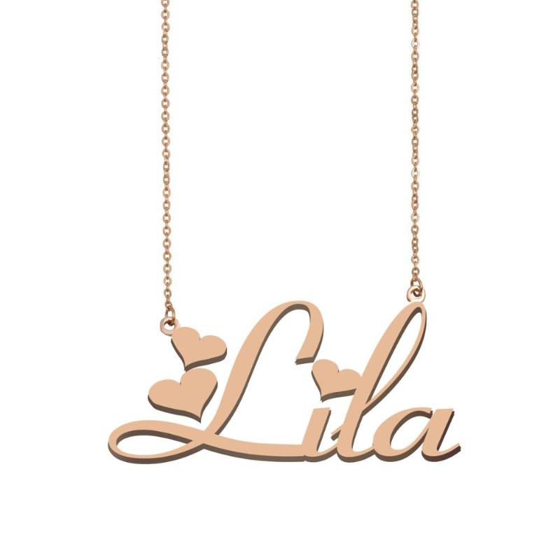 

Pendant Necklaces Lila Name Necklace , Custom For Women Girls Friends Birthday Wedding Christmas Mother Days Gift