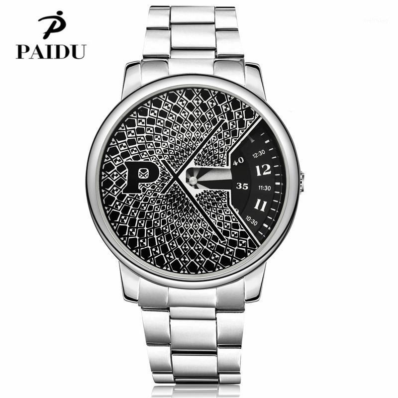 

Fashion Unique Design Men's Wristwatch Stainless Steel Band PAIDU Watches Men Clock Orologio Uomo Gift Wristwatches, Hw