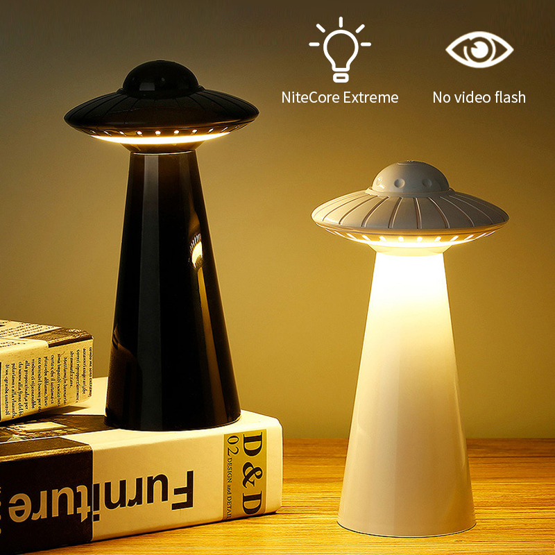 

UFO Design Usb Rechargeable LED Desk Lamp Dimmable Reading Flicker-free Table Light Bedroom Night Light Bedside Study Room Decor