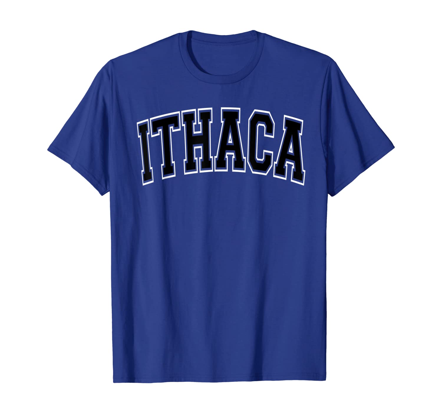 

Ithaca T Shirt - Varsity Style Black Text, White;black