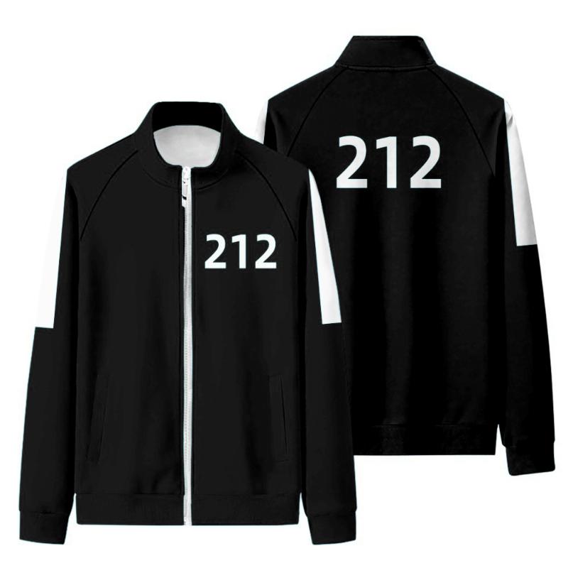 

Men's Jackets Casual Sports Jacket Pants Round Six Cosplay Zipper Cardigan Digital 001 Printed Pocket Sweatshirt Suit, Black;brown