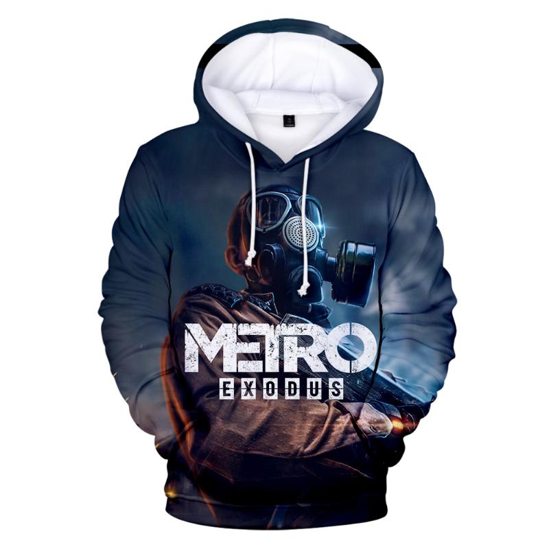 

Men's Hoodies & Sweatshirts 3D Hoodie Metro Exodus Sweatshirt Departure Gaming Harajuku Casual Wear Pullover Women
