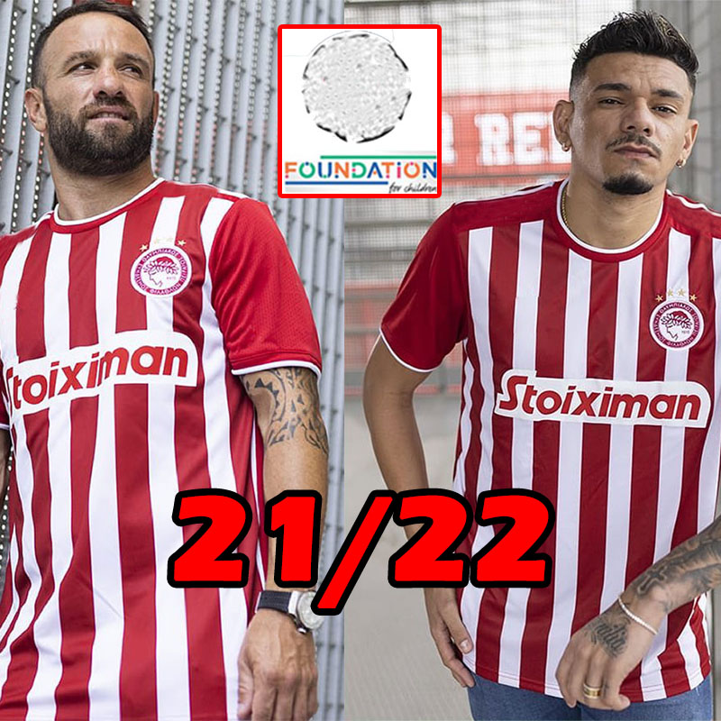 

21/22 Olympiacos F.C soccer jerseys 2021 2022 EL ARABI KOKA MASOURAS BOUCHALAKIS Greece camisetas Men Kits football shirts Uniforms, 20 21 home