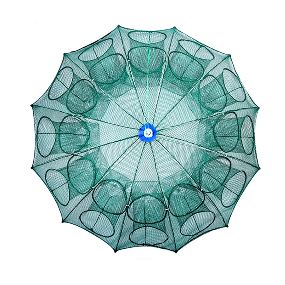 4 -24 Holes Automatic Fishing Net Shrimp Cage Portable Folded Crab Fish Trap Shrimp Baits Minnows Cast Crayfish-image-718805622