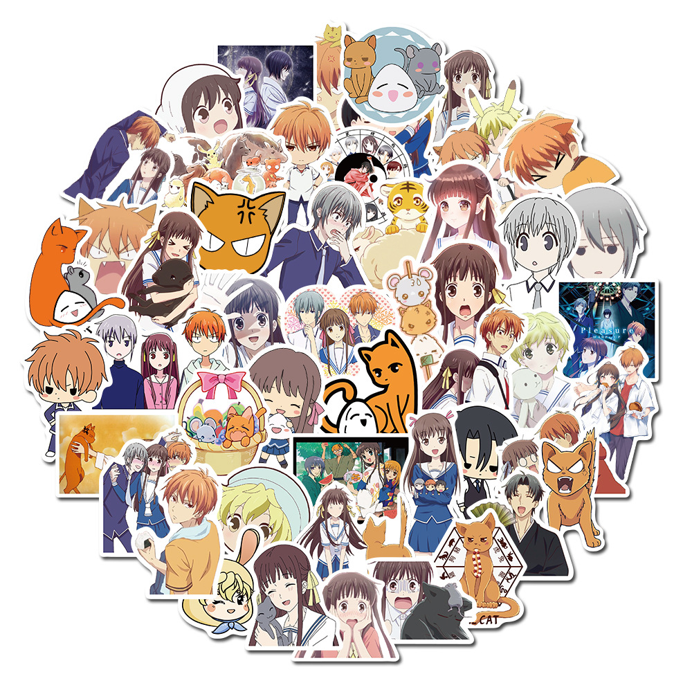 

50 PCS Mixed Graffiti skateboard Stickers Cartoon anime basket For Car Laptop Fridge Helmet Pad Bicycle Bike Motorcycle PS4 book Guitar Pvc Decal, Multi colors