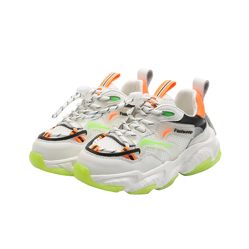 

Girls old shoes 2021 spring new children's shoes INS children's casual running shoes Korean version of boys sports, Black;red