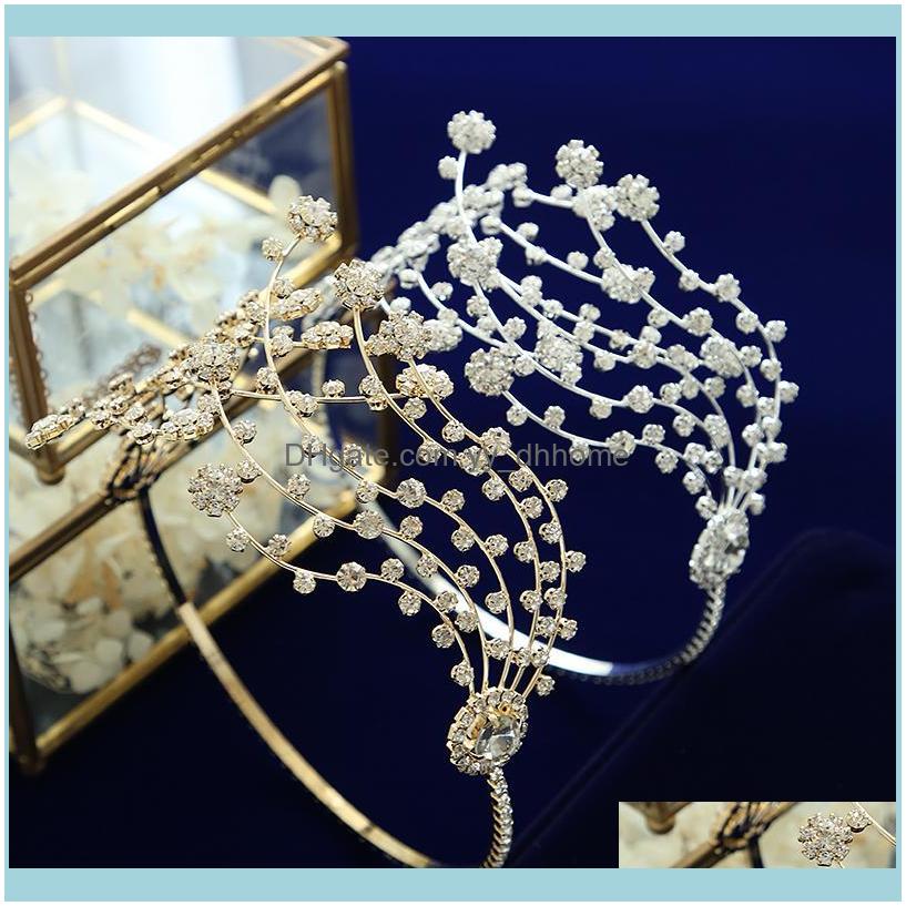 

Jewelry Jewelrysparkling Irregular Crystal Bridal Tiaras Crown Headpieces Wedding Hair Aessory Prom Headdress Clips & Barrettes Drop Deliver