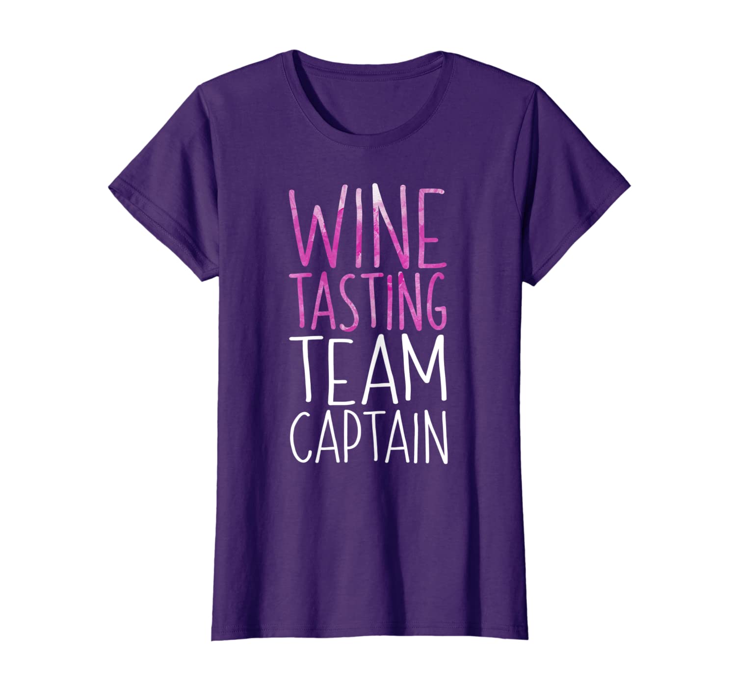 

Womens Wine Tasting Team Captain T-Shirt Funny Drinking Gift Shirt, White;black