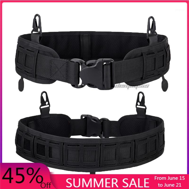 

Tactical Army Cummerbunds Outer Padded CS Waist Belt Multi-Use Paintball Wide Belts1, Black