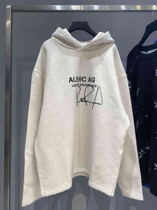 

Men's Hoodies & Sweatshirts High version Paris B fashion signature printing washing and grinding process men's women's couple's sweater Fleece Hoodie TU3S, Beige