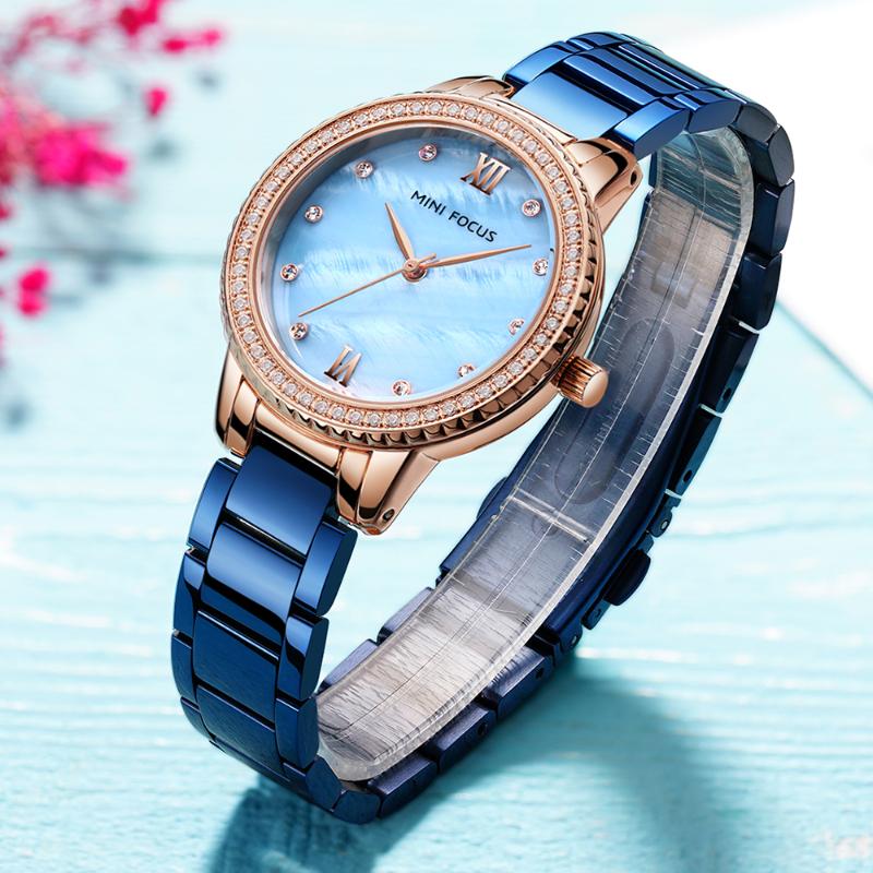 

Wristwatches MINI FOCUS Women Watch Waterproof Quartz Stainless Steel Fashion Dress Women's Relogio Feminino, Slivery;brown