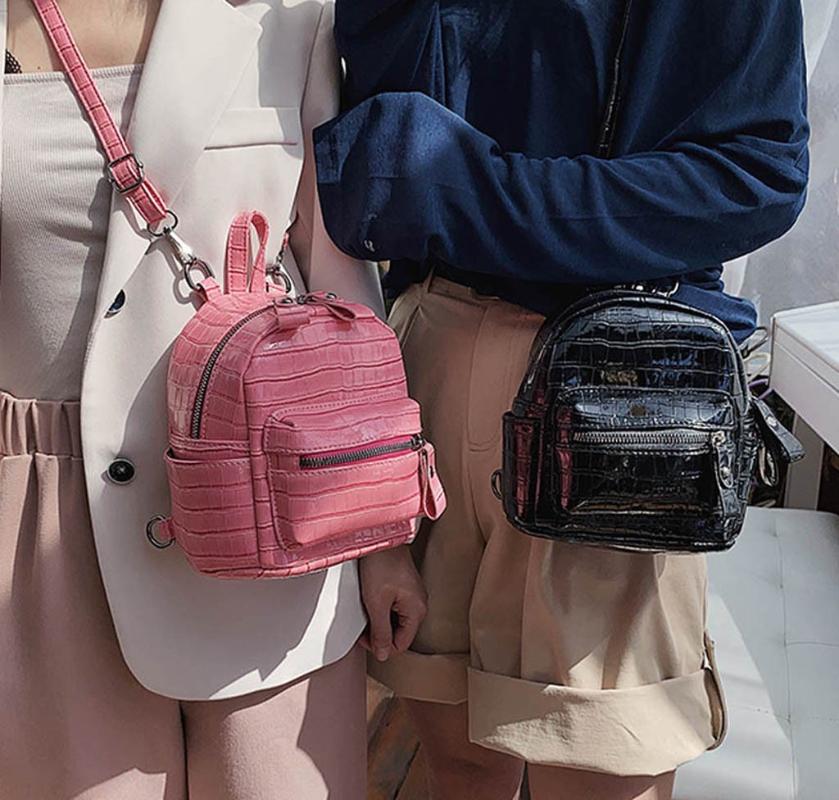

Outdoor Bags Female Stone Printing Backpacks Mini Women Pu Leather Cute Small Backpack For Teen Girls Fashion Bagpack Woman