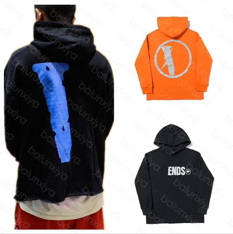 

Men's Hoodies hip-hop big Orange purple Big V printing Sweatshirts Mens Pullover Friends European size S-XL A variety of styles and colors, Black