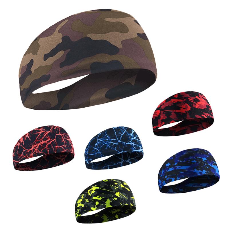 

Unisex Men Sports Stretch Sweat Sweatband Headband Women Running Jogging Cycling Fitness Gym Yoga Head Wrap Hair Band, Green