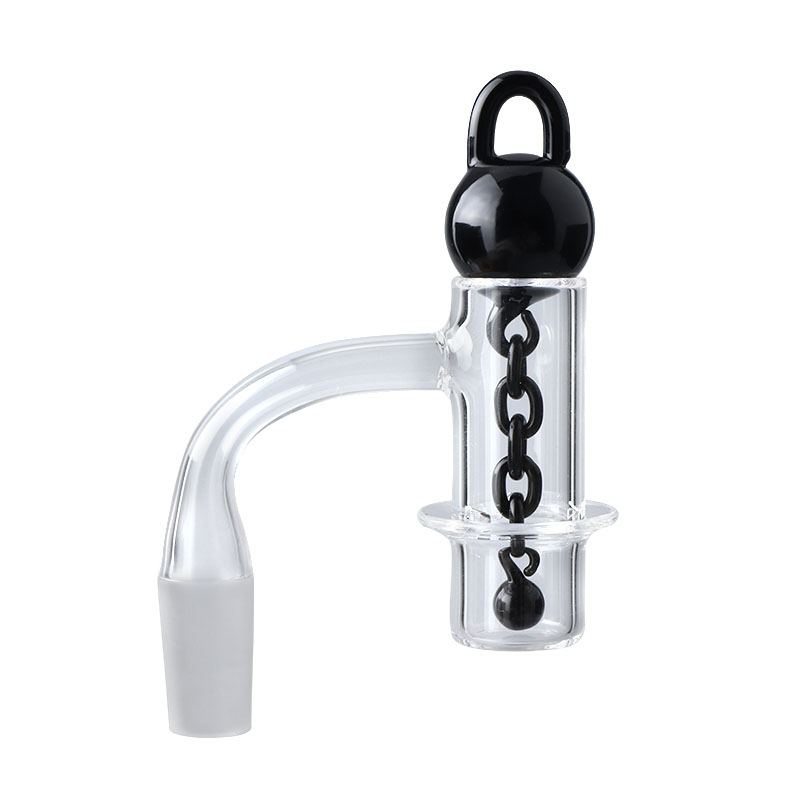 

14mm Quartz Banger Smoke Nails Beveled Edge Halo Bangers With Glass Terp Chains For Dab Rig Carb Cap Water Pipes