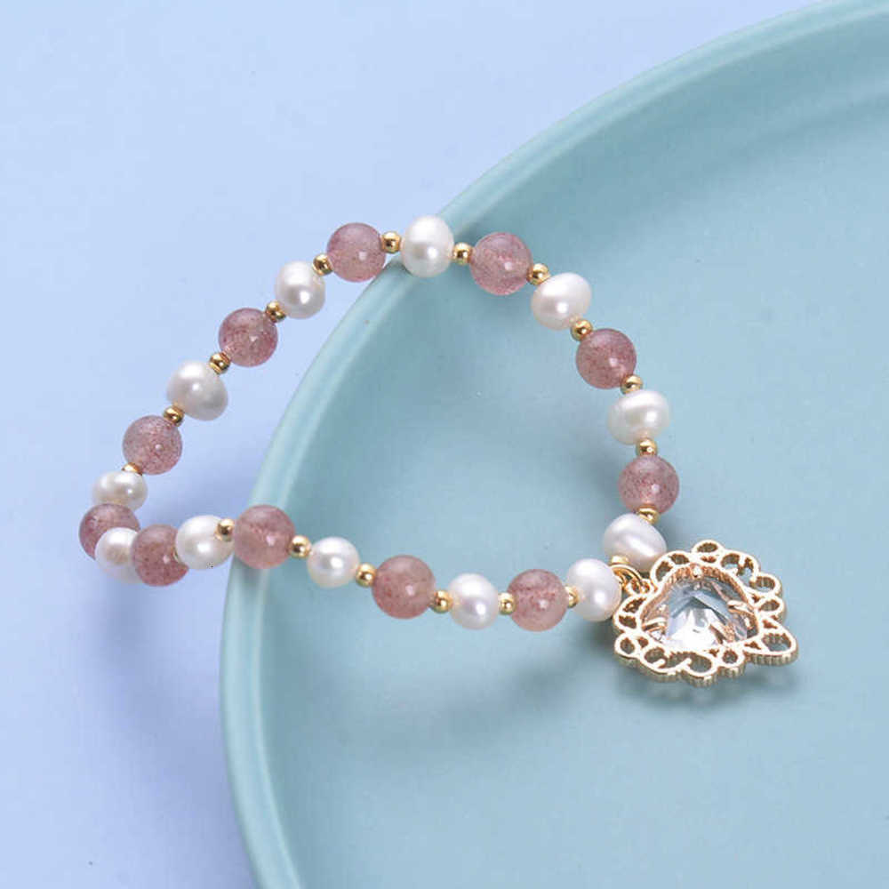 

Fashion all-match braceletLove pearl little fresh student friend grey moonlight strawberry, Black