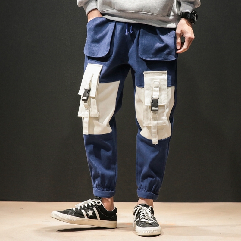 

2021 New Japanese Style Men's Work Motion Cotton Harem Casual Pants Male Trousers Active Elastic Hip Hop Joggers Sweatpants -5xl D9dd, Blue