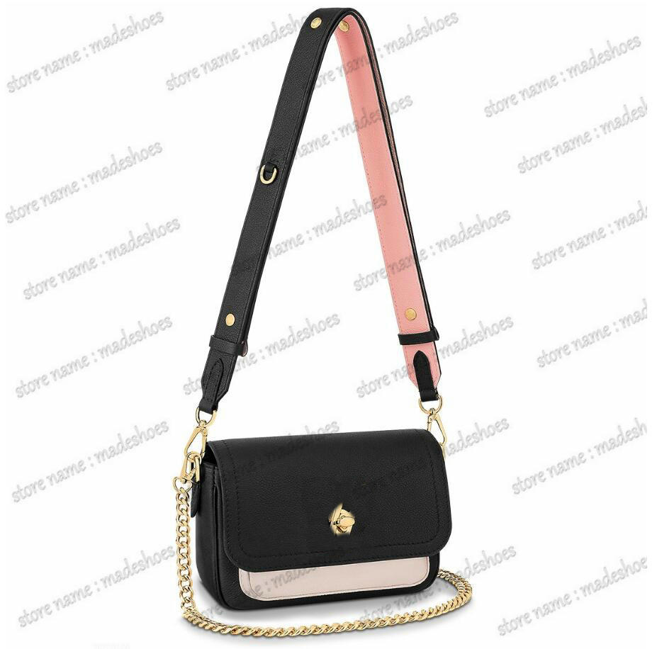 

Lockme Tender Chain Flap Shoulder Bag M58557 Black/ Rose Water/Greige Women Designer Vintage Handle Bag Luxurys Wallet Turn Lock Classic CrossBody M58555