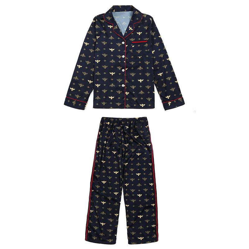 

Men's Sleepwear Autumn Pajamas Suit Home Service Long-sleeved Trousers Bamboo Fiber Lapel Cardigan Casual And Comfortable